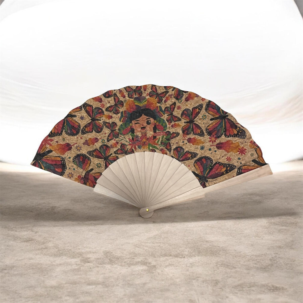 Wood hand fan Abanico (9in) Lele