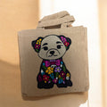 Jute Tote Handbag / Bolsa cuadrada en yute Perrito 2