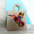 Jute Tote Handbag / Bolsa cuadrada en yute Colibri 1
