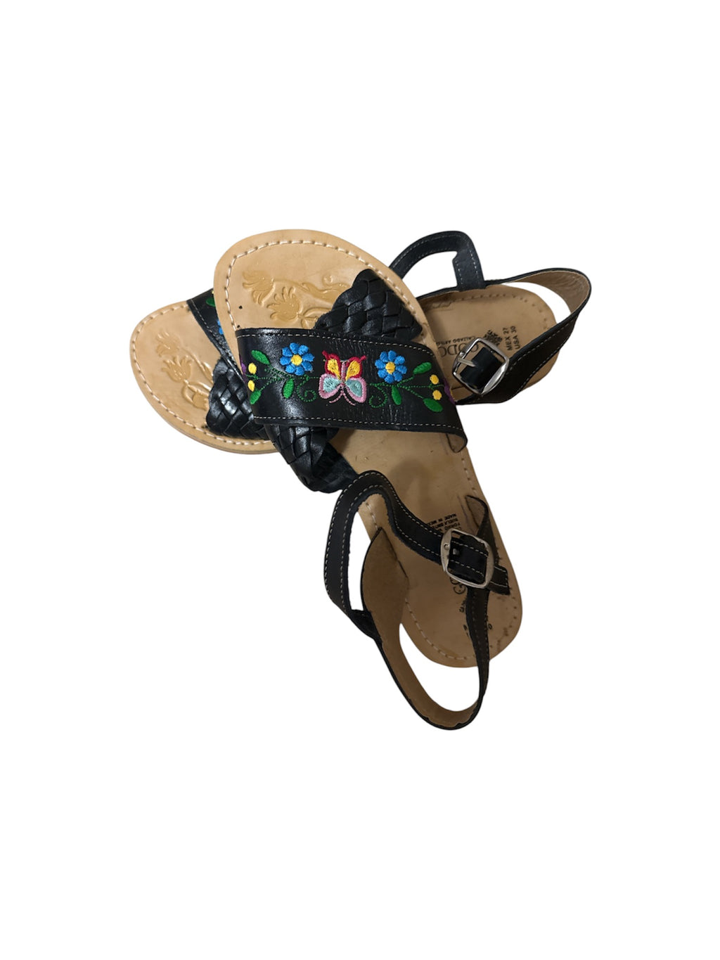 Black Leather Sandals / Sandalias Negras en Piel