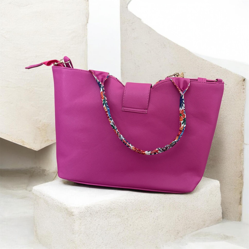 Pink Handbag with flowers / Bolso Rosa con flores
