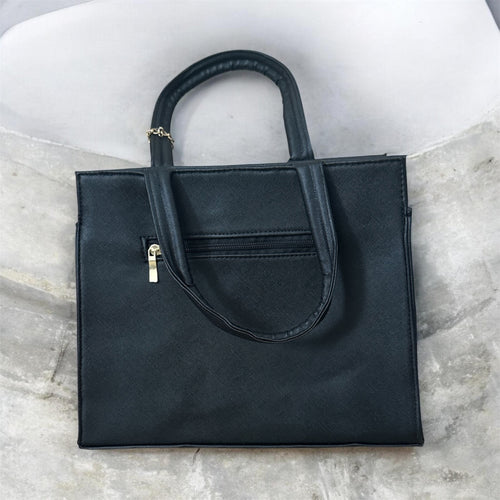 Black Vegan Leather / Bolso de Piel Vegana