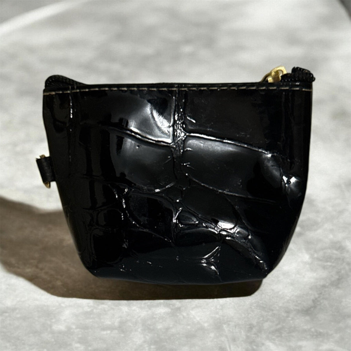 Black Patent Leather Coin Purse / Monedero en Piel Negra Charol