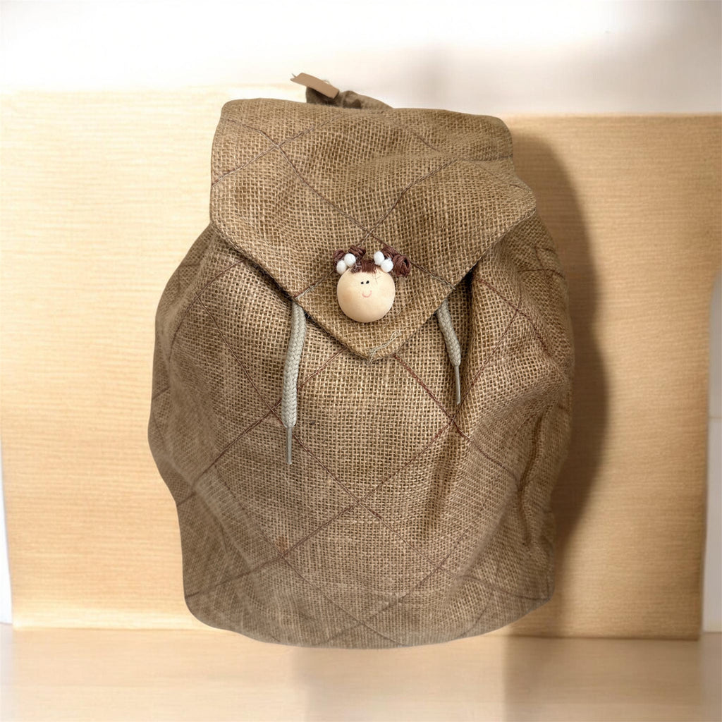 Handcrafted Mexican Jute Backpack / Mochila de Yute 2