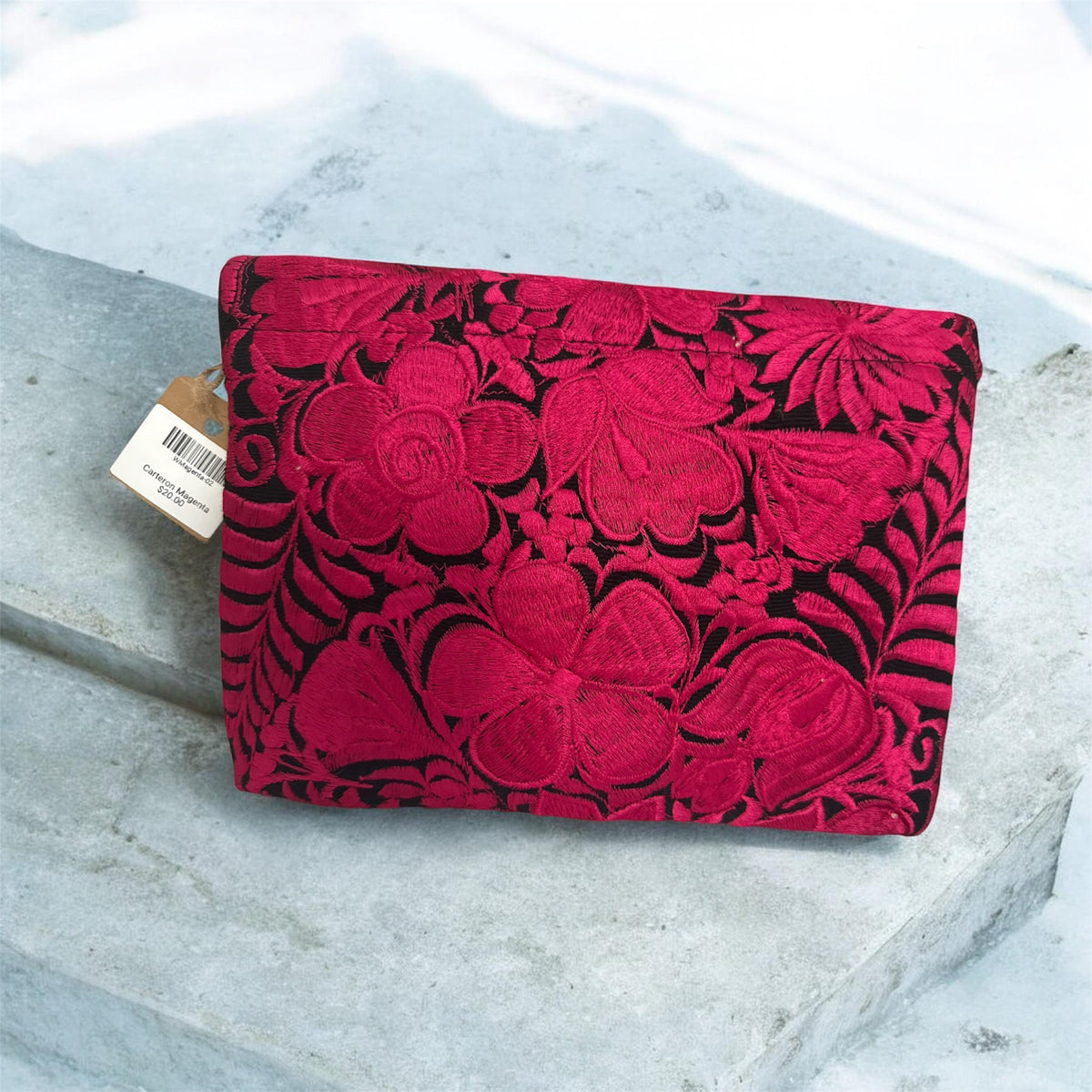 Vibrant Mexican Crossbody & Clutch Bag/ Bolsa Cartera Y Crossbody 3 Magenta