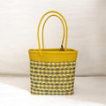 Handwoven Mexican Plastic Bag / Bolsa tejida en plastico Amarilla