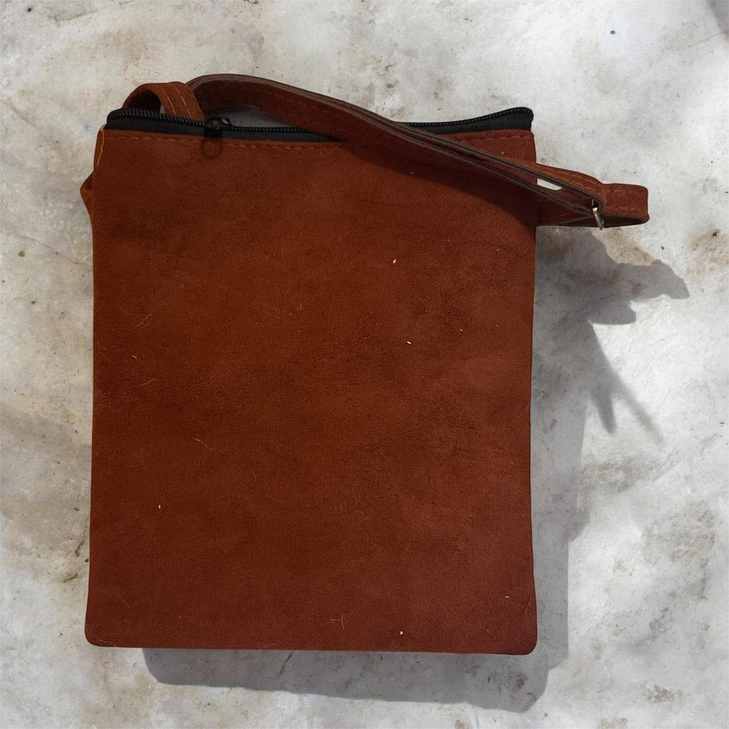 Vibrant Mexican Leather Rectangle Crossbody Bag/ Bolsa en piel en forma Rectangulo 3