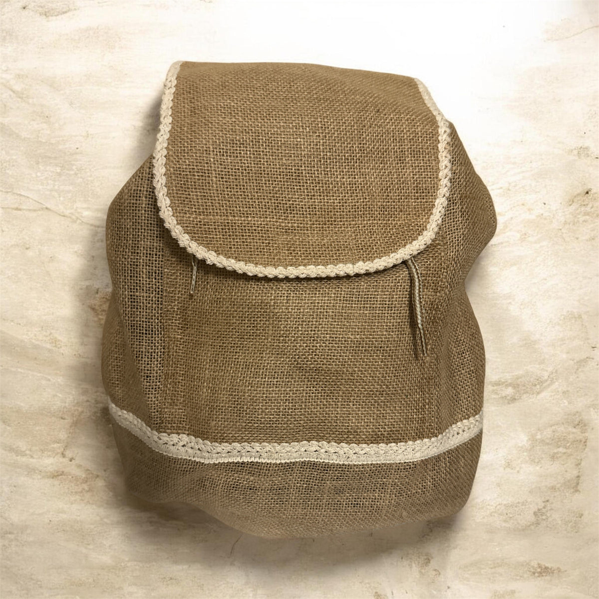 Handcrafted Mexican Jute Backpack / Mochila de Yute 3