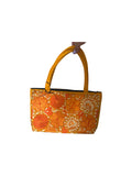 Yellow Mexican Embroidered Fabric Bag / Bolsa de Tela con Bordados Artesanales Mexicanos