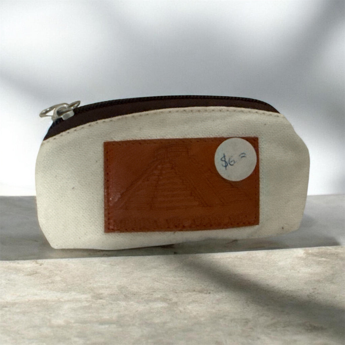 Mini Leather & Fabric Coin Purse / MIni monedero en tela y piel
