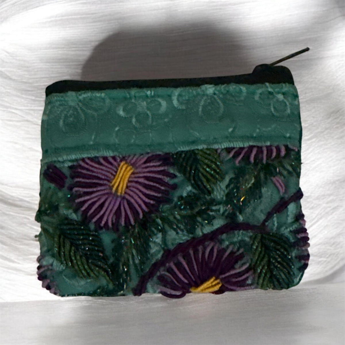 Hand-Embroidered Coin Purse / Monedero Bordado a Mano "selected and shipped based on availability at the time of purchase"
