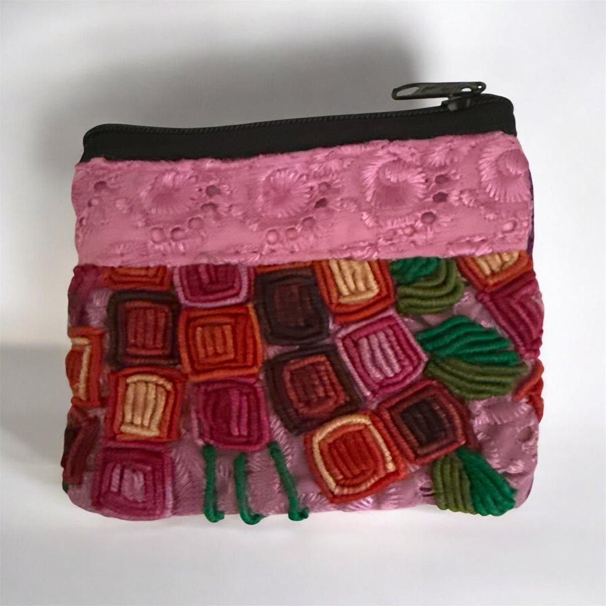 Hand-Embroidered Coin Purse / Monedero Bordado a Mano "selected and shipped based on availability at the time of purchase"