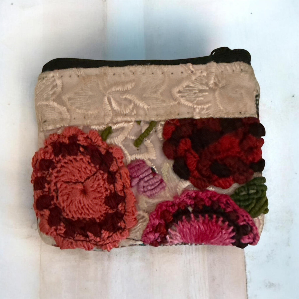 Hand-Embroidered Coin Purse / Monedero Bordado a Mano "selected and shipped based on availability at the time of purchase"
