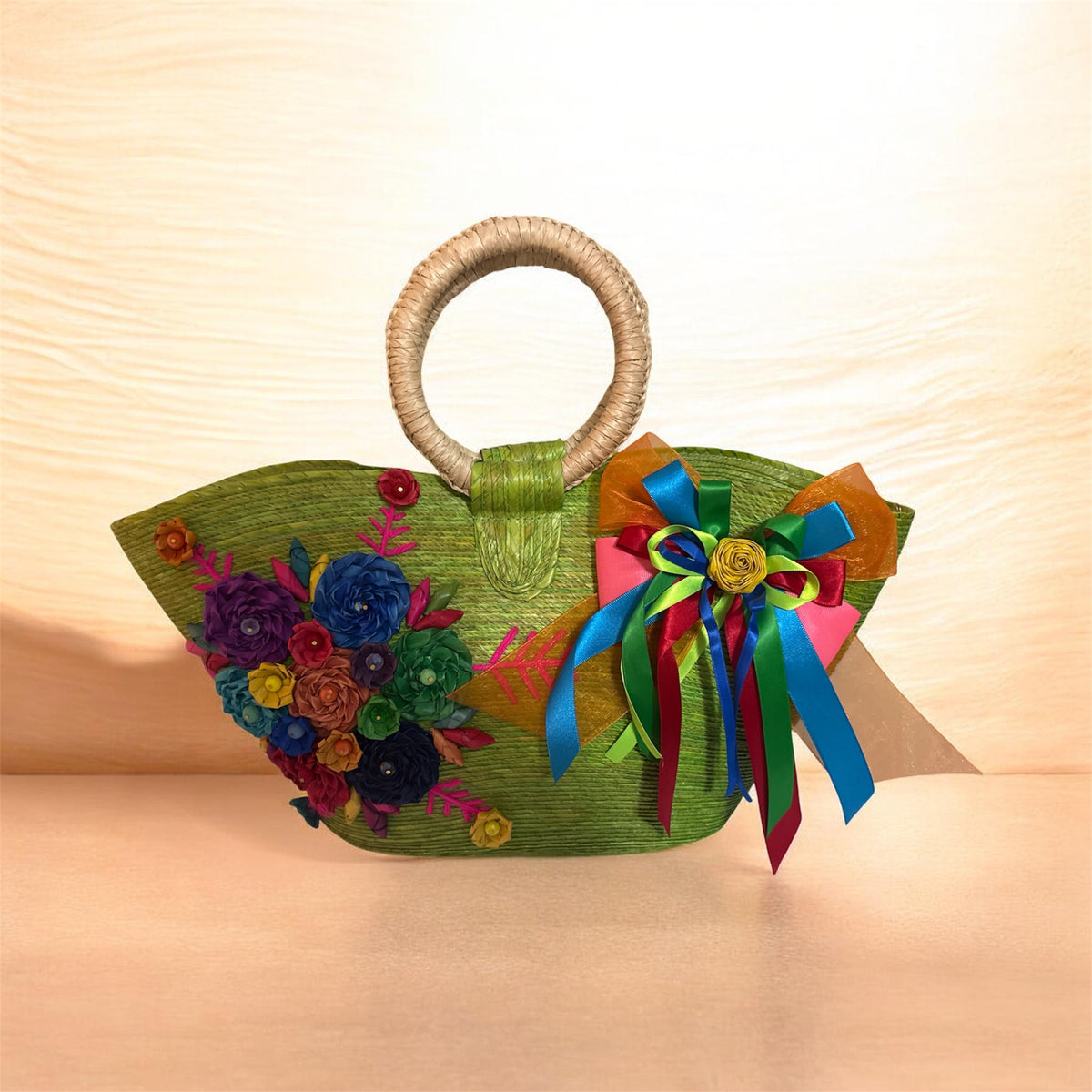 Pink Palm Handbag  / Bolso de mano Verde