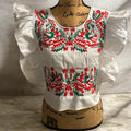 Women’s Mexican Artisan Blouse / Blusa artesanal mexicana Blanca 2