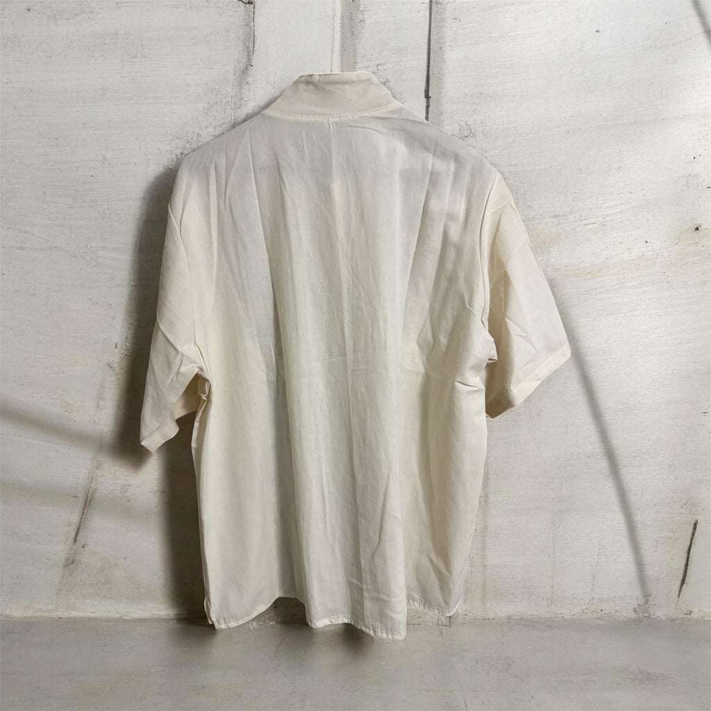 Men’s Embroidered Cotton Shirt / Camisa de Algodón Bordada para Hombre Beige