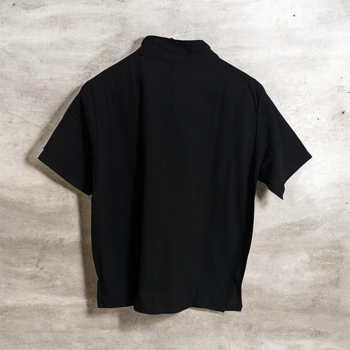Men’s Embroidered Cotton Shirt / Camisa de Algodón Bordada para Hombre Negra