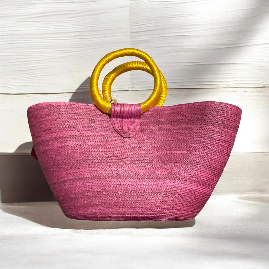 Pink Palm Handbag  / Bolso de mano Rosa