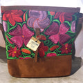 Vibrant Mexican Leather Square Crossbody Bag/ Bolsa en piel en forma Cuadrada1