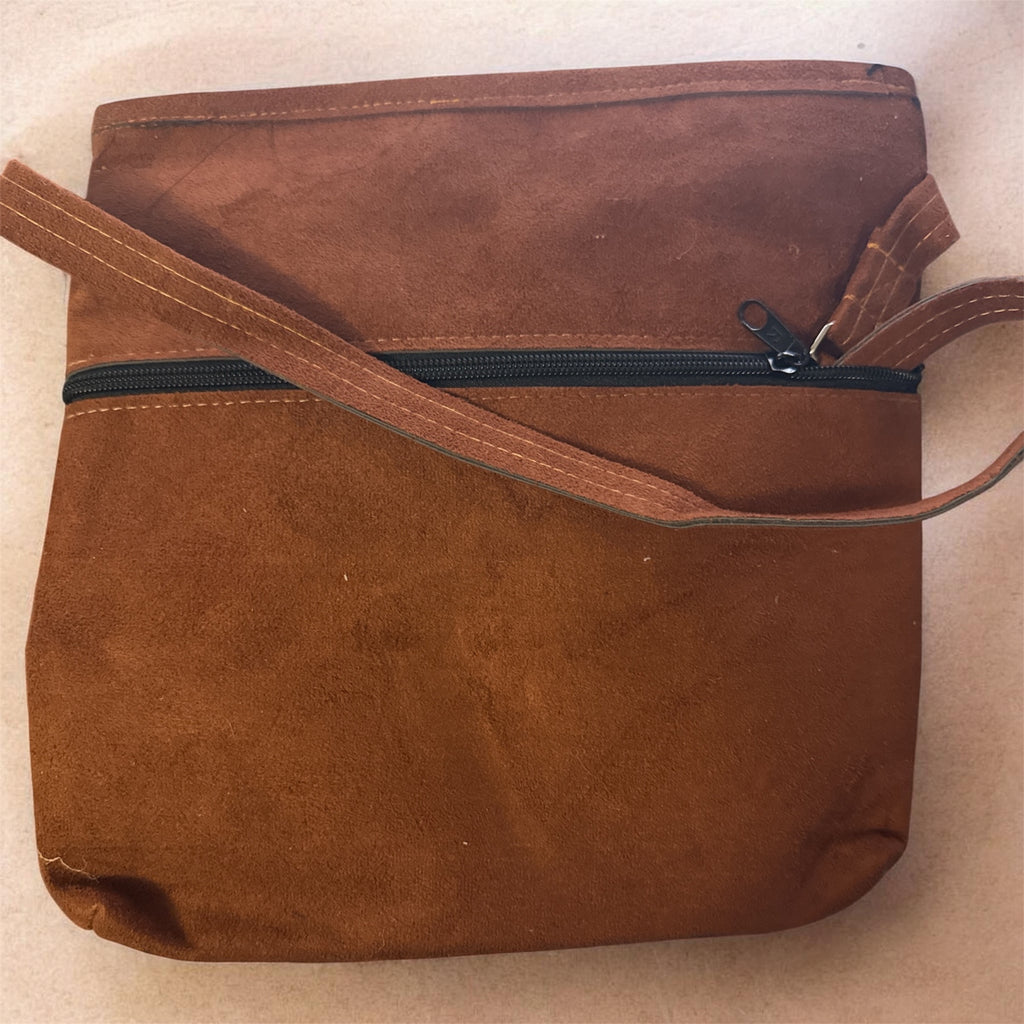 Vibrant Mexican Leather Square Crossbody Bag/ Bolsa en piel en forma Cuadrada 2