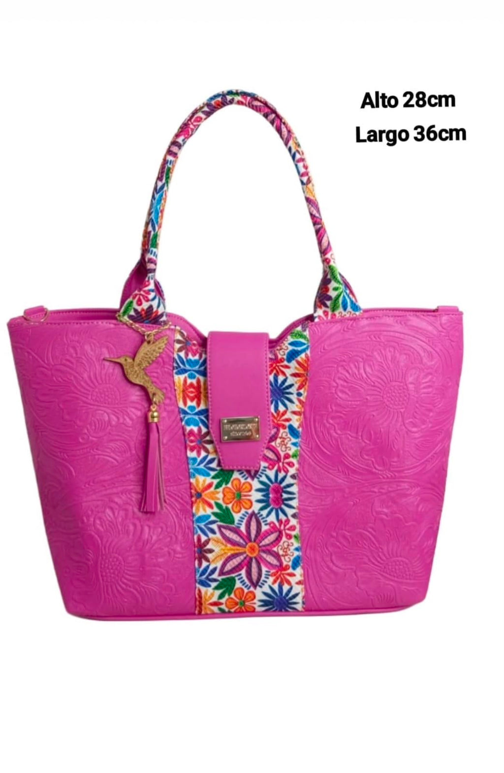 Pink Handbag with flowers / Bolso Rosa con flores
