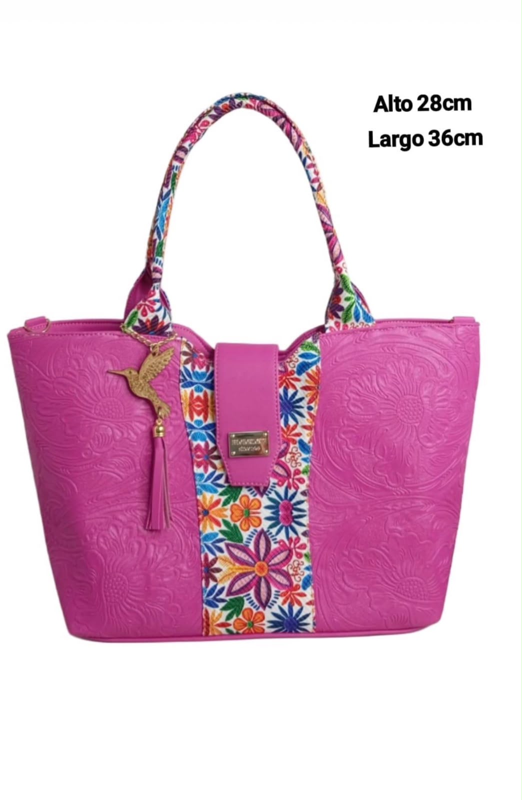 Pink Handbag with flowers / Bolso Rosa con flores